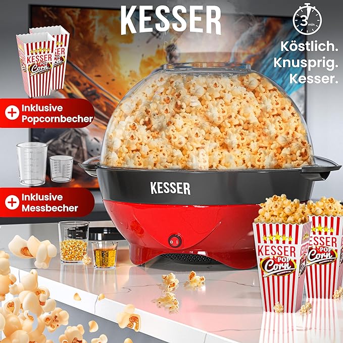 Popcornmaschine für private Feiern 800 W 5,5 l – Kindergeburtstage