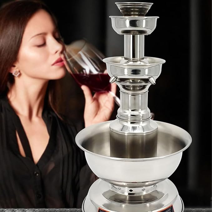 Weinbrunnen 3-stufiger Party-Weinbrunnen 3,5 l Saft-/Cocktail-/Getränkespender 120 W Elektrisch – 3