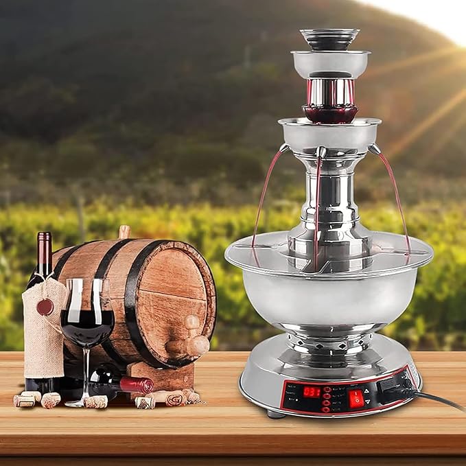 Weinbrunnen 3-stufiger Party-Weinbrunnen 3,5 l Saft-/Cocktail-/Getränkespender 120 W Elektrisch