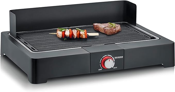 Campinggrill Tischgrill mit Aluminium-Grillplatte für den Innen- und Außenbereich Elektrogrill