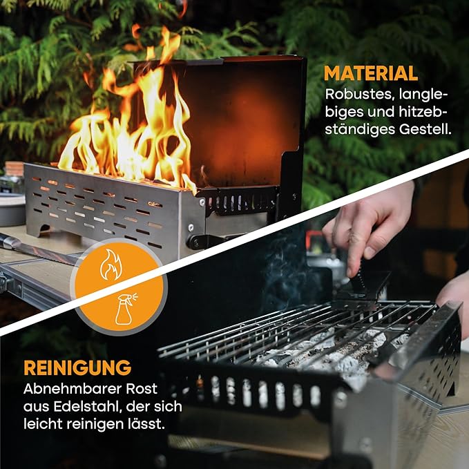 Campinggrill der Klappgrill mit Tasche für echte Grillfans ultimativ Outdoor-Erlebnis Holzkohlegrill – 3