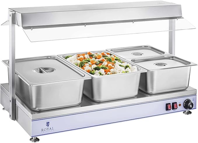 Suppenstation Warmhalteplatte Wärmetheke Speisenwärmer Buffetwärmer 1.550 W Arbeitsplatte 100 x 50