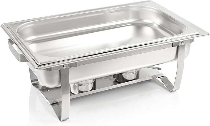 Speisewärmer Buffet Warmhalteplatten Speisenwärmer Profi Set 2 x Edelstahl im 15-teiligen Set Rechau – 2