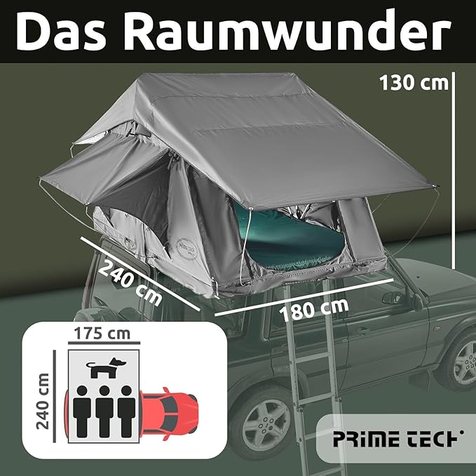 Anhängerdachzelt Autodachzelt XXL 240 x 180 x 130 zelten wo Du willst – 5