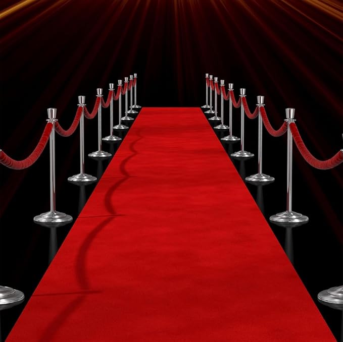 Roter Teppich 10 x 1 m VIP Empfang Läufer Empfangsteppich Red Carpet Hochzeit Event Teppich Outdoor