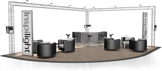 Messestand 8 x 6 x 3 m (L x B x H) 48 m² Traversen Alu Kundenempfang