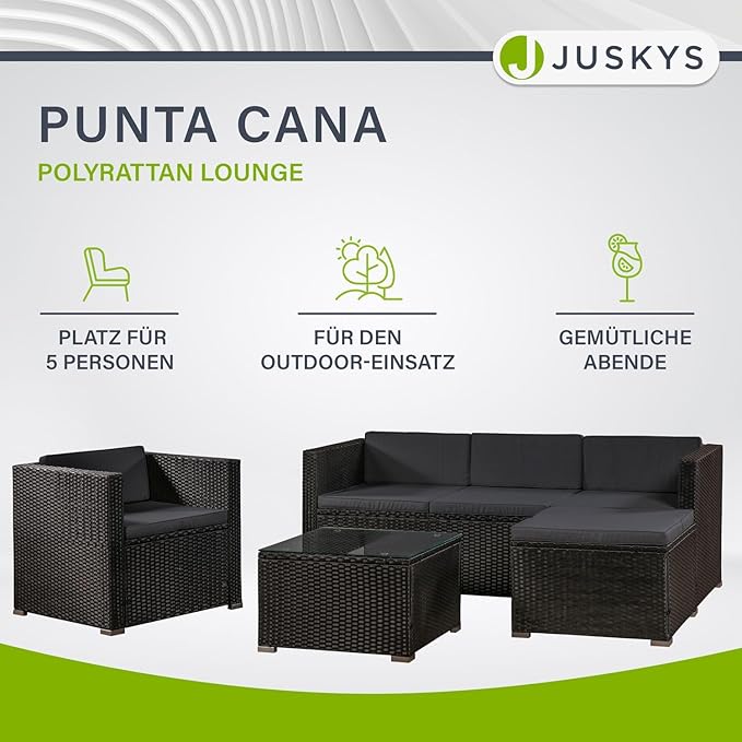 Sitzgruppe Messemöbel Polyrattan Lounge Sofa für 5 Personen Komfortecke für Ihre Kunden