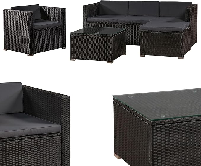 Sitzgruppe Messemöbel Polyrattan Lounge Sofa für 5 Personen Komfortecke für Ihre Kunden – 2