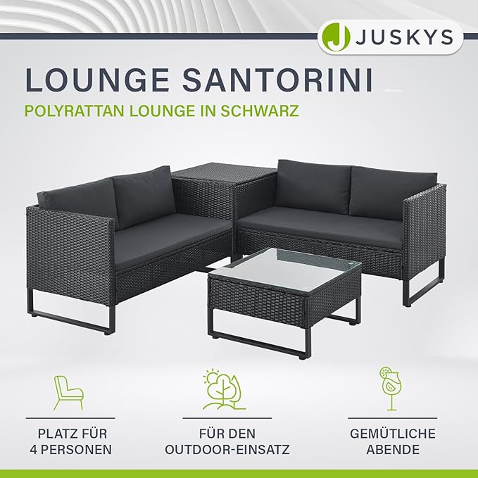 Gästesitzecke Kundensitzecke Messemöbel 4 Personen Polyrattan Lounge Messelounge mit Beistelltisch A – 5