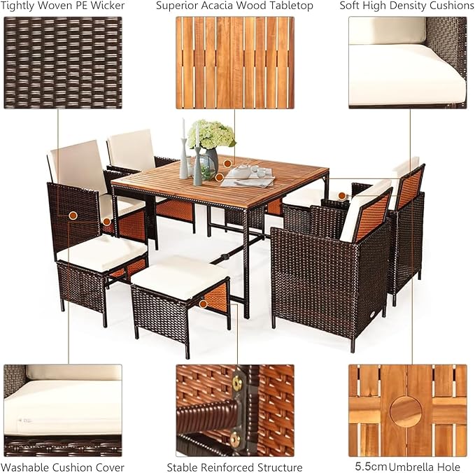 Messemöbelset 8 Stühle mit Tisch Rattan Loungemöbel Outdoor Kundenmöbel Set mit Messetisch 4 Stühlen – 4
