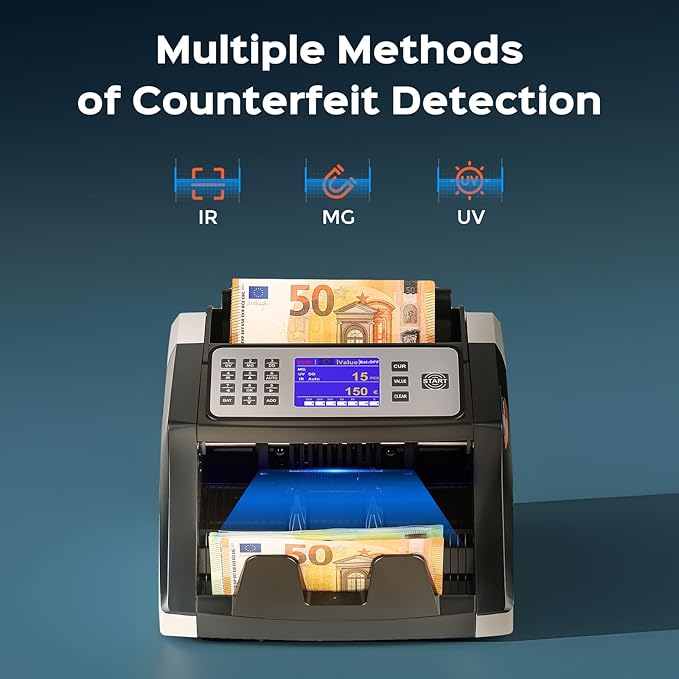 Geldzählmaschine Wertzählung Euro UV/MG/IR/MT/DD Falschgelderkennung Nominalsortierung und Mischzähl – 3
