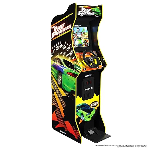 Autorennen THE FAST & THE FURIOUS DELUXE ARCADE Spiel mit Lenkrad Pedalen und Gangschaltung