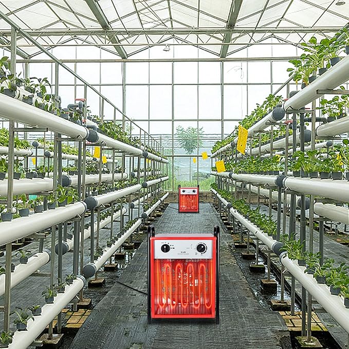 Heizlüfter 9000 W Heizgerät mit 4 einstellbarer Heizstufen Überlastschutz Elektroheizkörper tragbare – 5