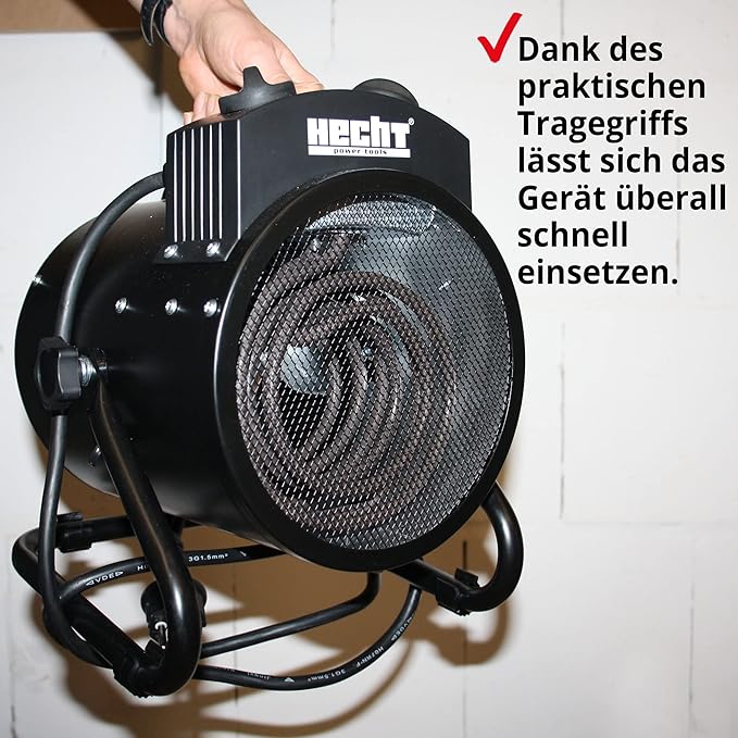 Heizlüfter mobile Elektro-Heizung mit 3000 Watt 3 Leistungsstufen Thermostat energiesparend im Verbr – 2