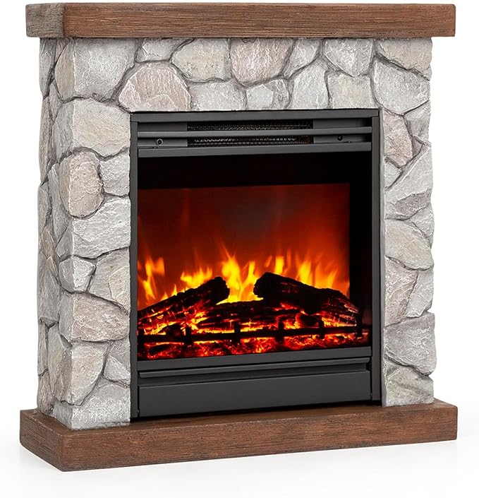 Elektrokamin mit LED-Flammeneffekt 1800 W 23 x 60 x 67 – Alternative zum Heizpilz