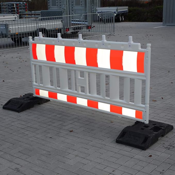 Absperrzaun 5 Stück Schrankenzaun Bauzaun Baustellenzaun Warnbake Absturzsicherung Baustelle Absperr – 2