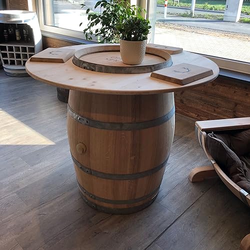 Weinfass Stehtisch Deluxe 225 Liter breiter Ring Natur Höhe 95 cm Gewicht 65 kg – 2