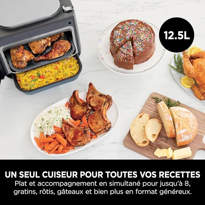 Multikocher 12-in-1 Backofen &amp; Heißluftfritteuse Fritteuse 12 Kochfunktionen Heißluftfritteuse &amp; Gri