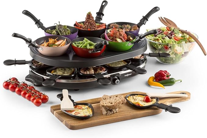 Woklette Mini-Wok Raclettegrill Tischgrill Partygrill Leistung: 1200 Watt stufenlos regulierbare Tem