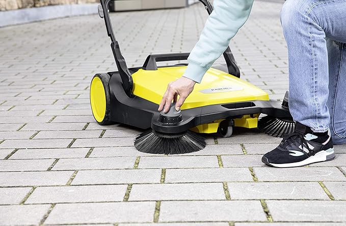 Kehrmaschine Bodenreinigungsgerät für den Außenbereich manuell Hof Wege Einfahrten Gehwege 3000 m² – Thumbnail 6