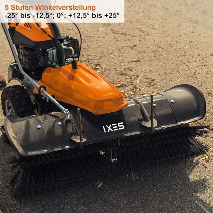 Kehrmaschine Benzin Profi 4,9 PS – Kehrbreite 100 cm | 70 L Box | E-Start | 3 Vorwärts- & 1 Rückwärt – 5