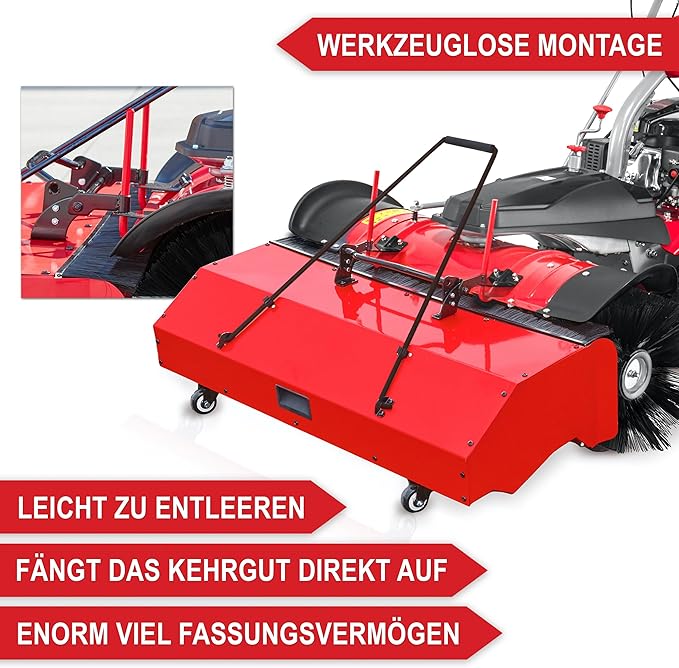 Benzin-Kehrmaschine TÜV Rheinland geprüft GS Zertifikat 100 cm Kehrbürste 196 ccm Motor 6,5 PS inkl. – 3