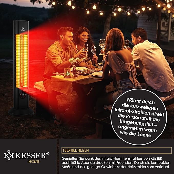 Zeltheizung Standheizstrahler Infrarot Stand Heizstrahler Wärmestrahler Terrasse Infrarotstrahler Tu