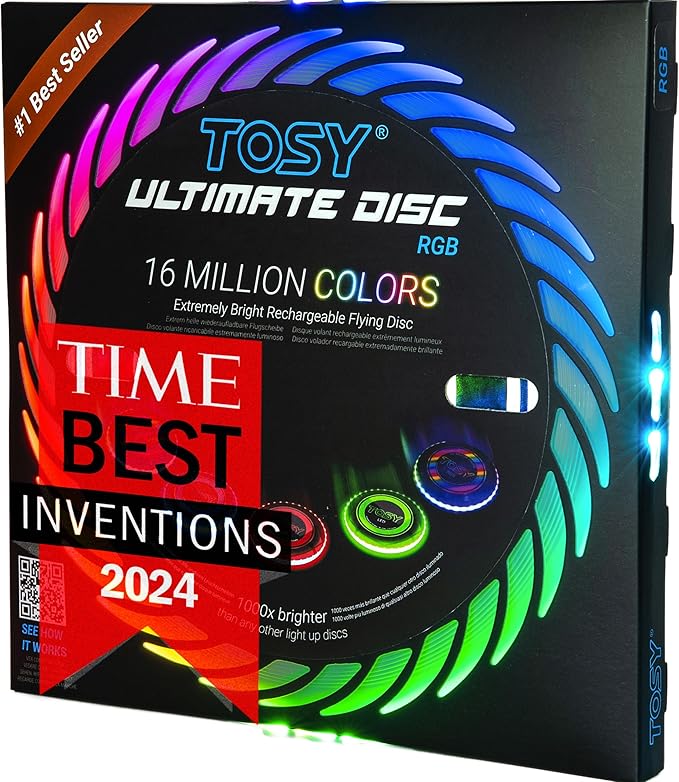 Frisbee Scheibe beleuchtet 2 Stück Flying Disc 16 Millionen RGB-Farben oder 36 LEDs Hell Smart-Modi  – 2