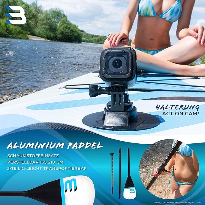 Surfboard Surfbrett Ariki Stand Up Paddle Board aufblasbar 170 kg Tragkraft Stand Up Paddling Set 32 – 4