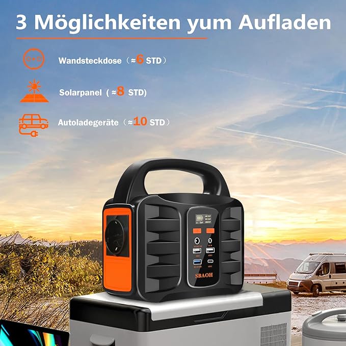 Handyladegerät 200 W tragbare Powerstation Solargenerator Ladegerät Stromgenerator Stromquelle 194Wh