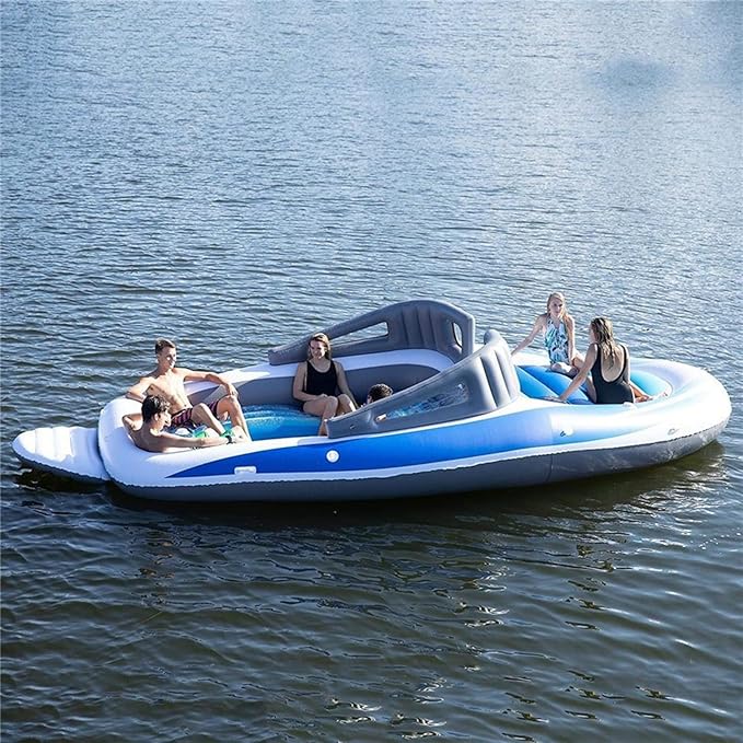Schlauchboot aufblasbares Boot PVC Wasserpiraten Pool + See für 4-6 Personen Lake Ocean Floating Pla – 2