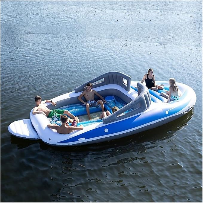 Schlauchboot aufblasbares Boot PVC Wasserpiraten Pool + See für 4-6 Personen Lake Ocean Floating Pla