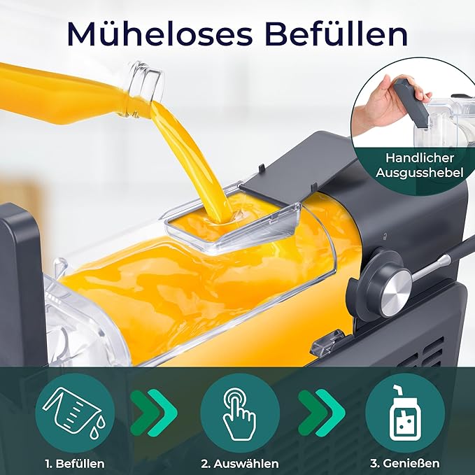 Slush Maschine privat mit 5 voreingestellten Programmen: Slushie Cocktail Milchshake Frappé Wein aut – Thumbnail 7