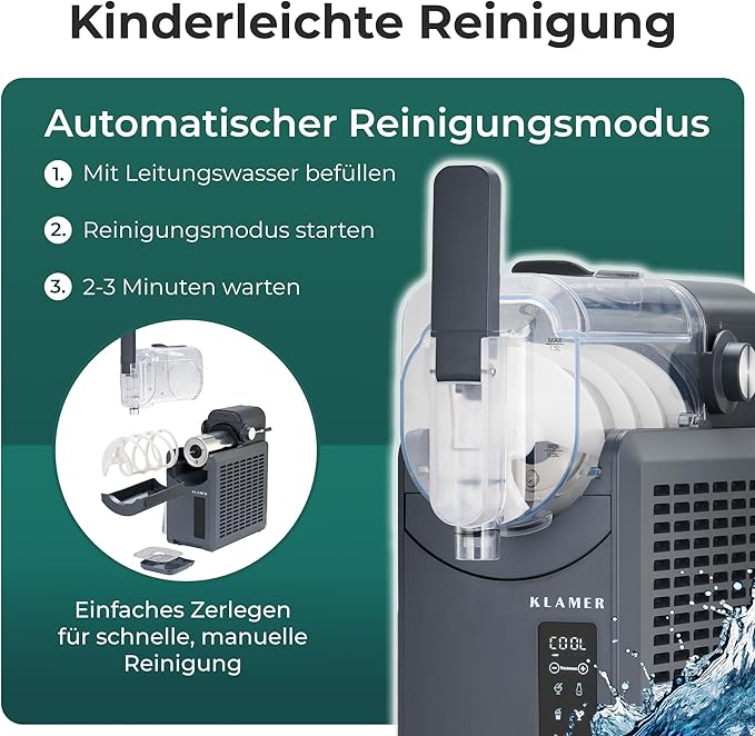 Slush Maschine privat mit 5 voreingestellten Programmen: Slushie Cocktail Milchshake Frappé Wein aut – Thumbnail 10