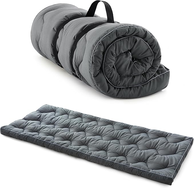 Campingmatratze 1900 x 750 mm Baumwollmatte für Feldbett gesteppte Isomatten für Camping aufrollbare