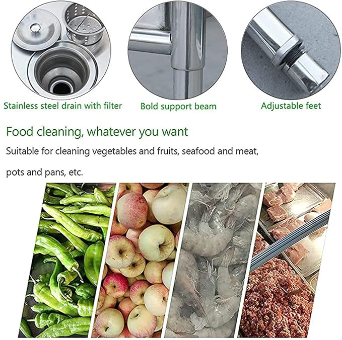 Outdoorspüle Edelstahl Camping Spüle Küchenspüle inkl. Armaturen 1 Becken mobile Spüle Gartenspüle S – 2
