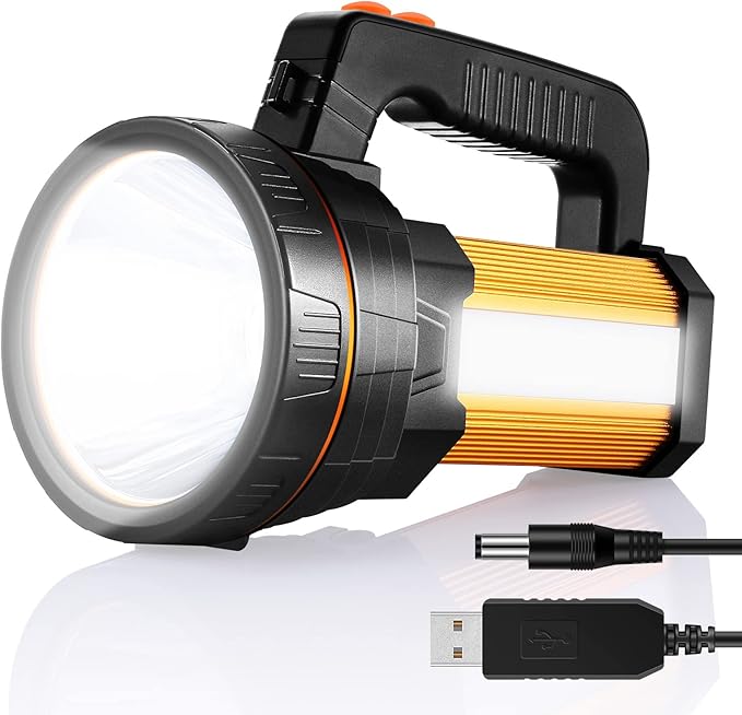 Handlampe Handscheinwerfer 7000 Lumens LED Taschenlampe wiederaufladbar super hell Strahler Camping