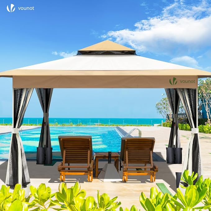 Faltpavillon Pavillon Zelt VIP Lounge für Ihre Gäste – Doppeldach 3,6 x 3,6 m (12,96 qm) – 2