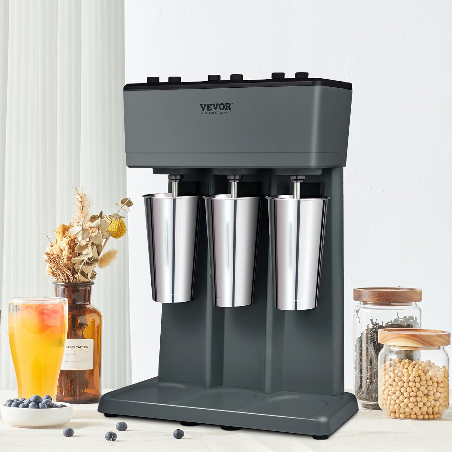 Getränkemixer Cocktailmixer Shakemixer 750 Watt 820 ml Einzelkopf-Milchshake-Maschine  – Thumbnail 7