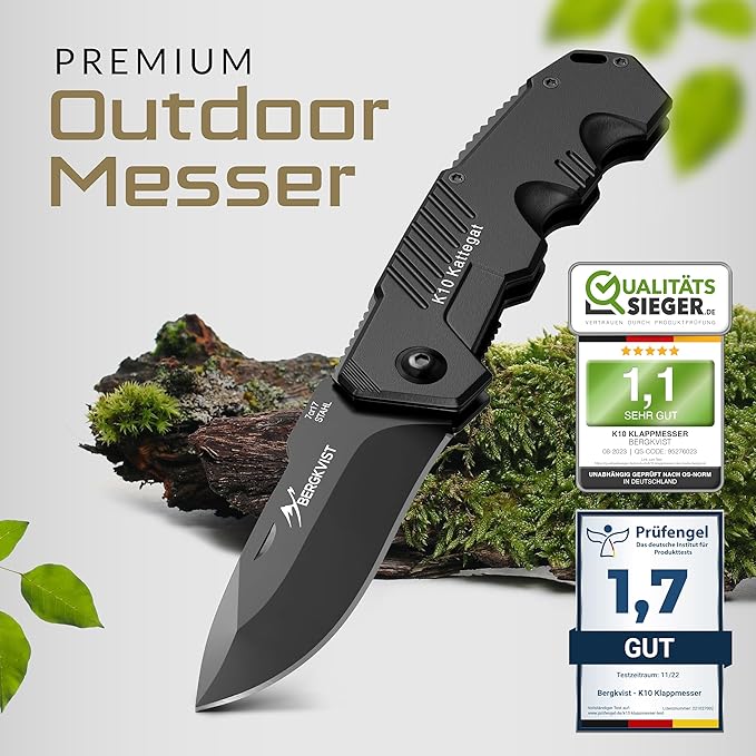 Campingmesser Jagdmesser Klappmesser Zweihandmesser scharfes Messer Outdoor mit Edelstahlklinge  – 2