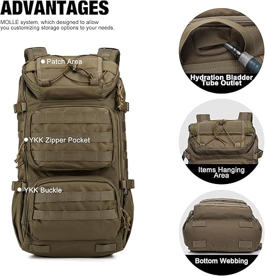 Militärrucksack taktisch 28 L Molle System Wanderrucksack Outdoor Wandern Bergsteigen und Reisesport – 3