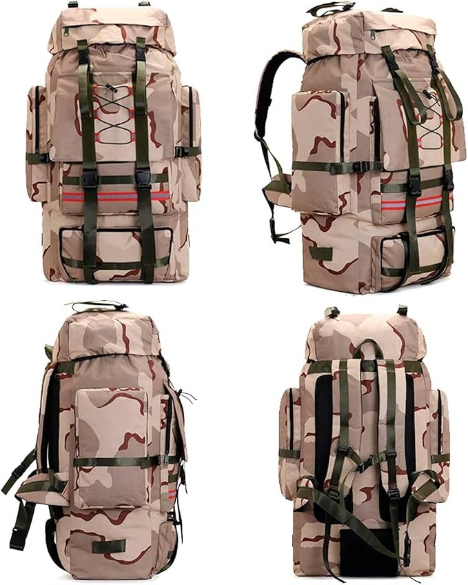 Wanderrucksack 130 L Reiserucksack gr Kapazität Camping Wandern Überlebensrucksack Trekkingrucksack – 5