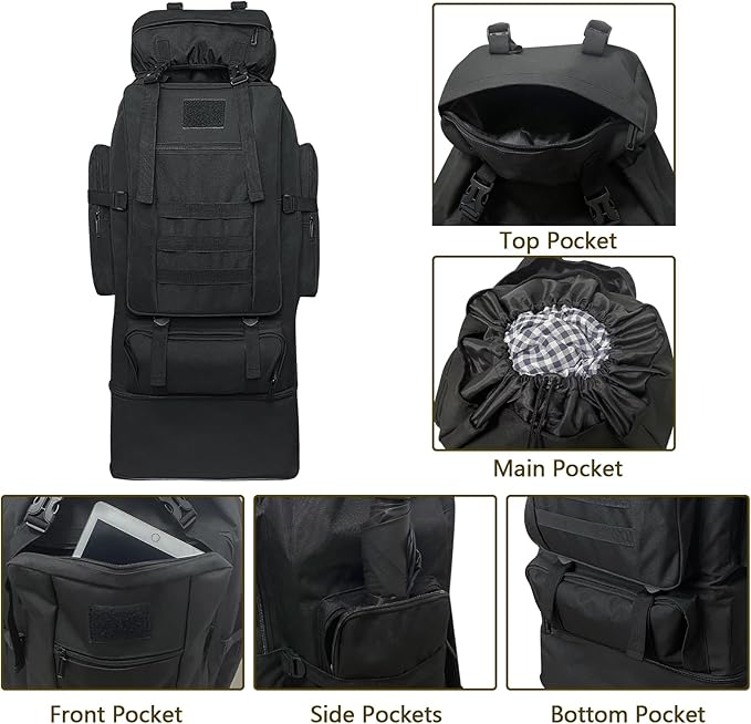 Rucksack 100 L Wanderrucksack für Männer und Frauen extra großer wasserdichter Outdoor-Reiserucksack – 3