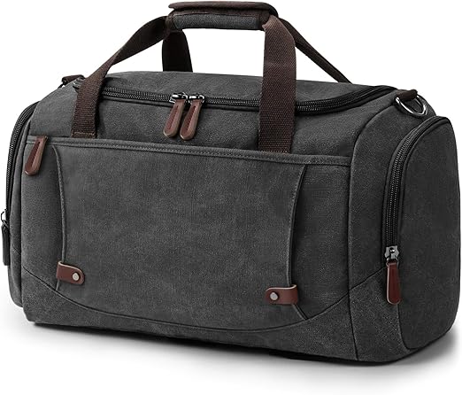 Reisetasche 38 l Vintage große Kapazität Wochenendtasche Retro-Canvas für Reisen Camping Sport