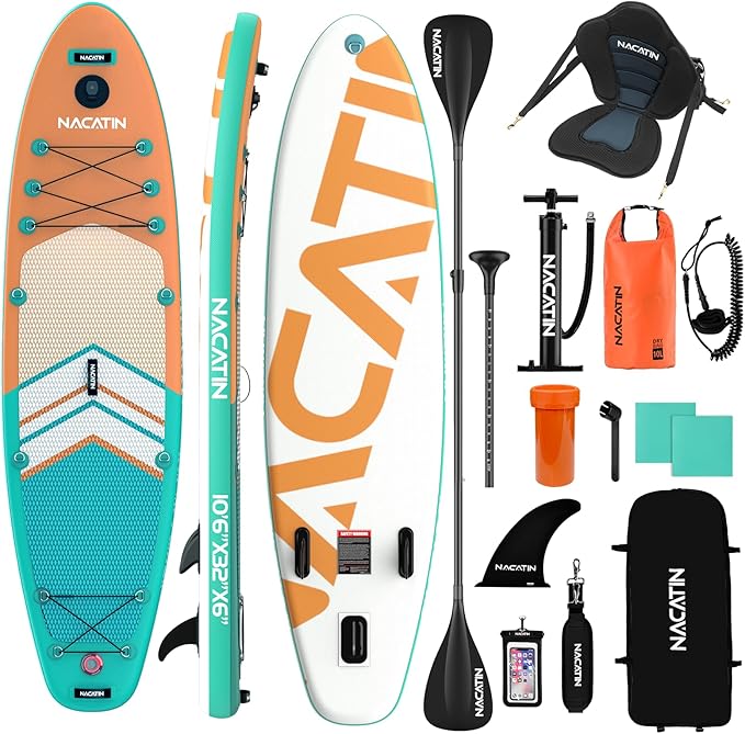 Stand Up Paddle Board mit Kajak-Umbausatz aufblasbar komplettes SUP-Set für Erwachsene mit Einzel – 2
