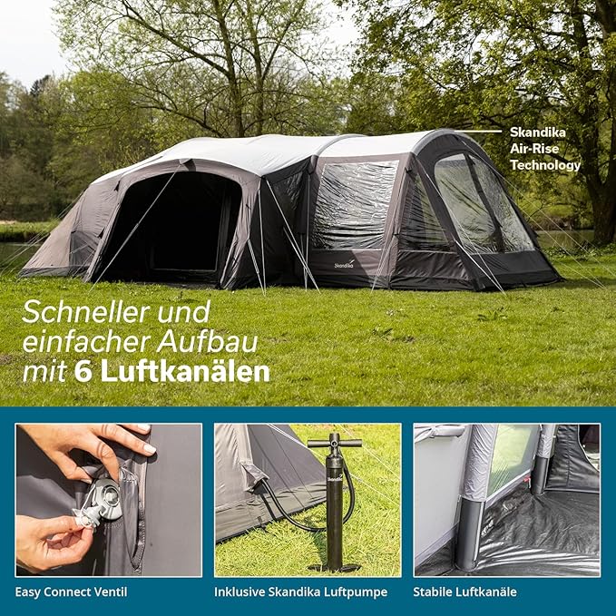 Aufblasbares Zelt Luftzelt Aufblaszelt Familienzelt für 6 Personen mit/ohne Sleeper-Technologie 4000