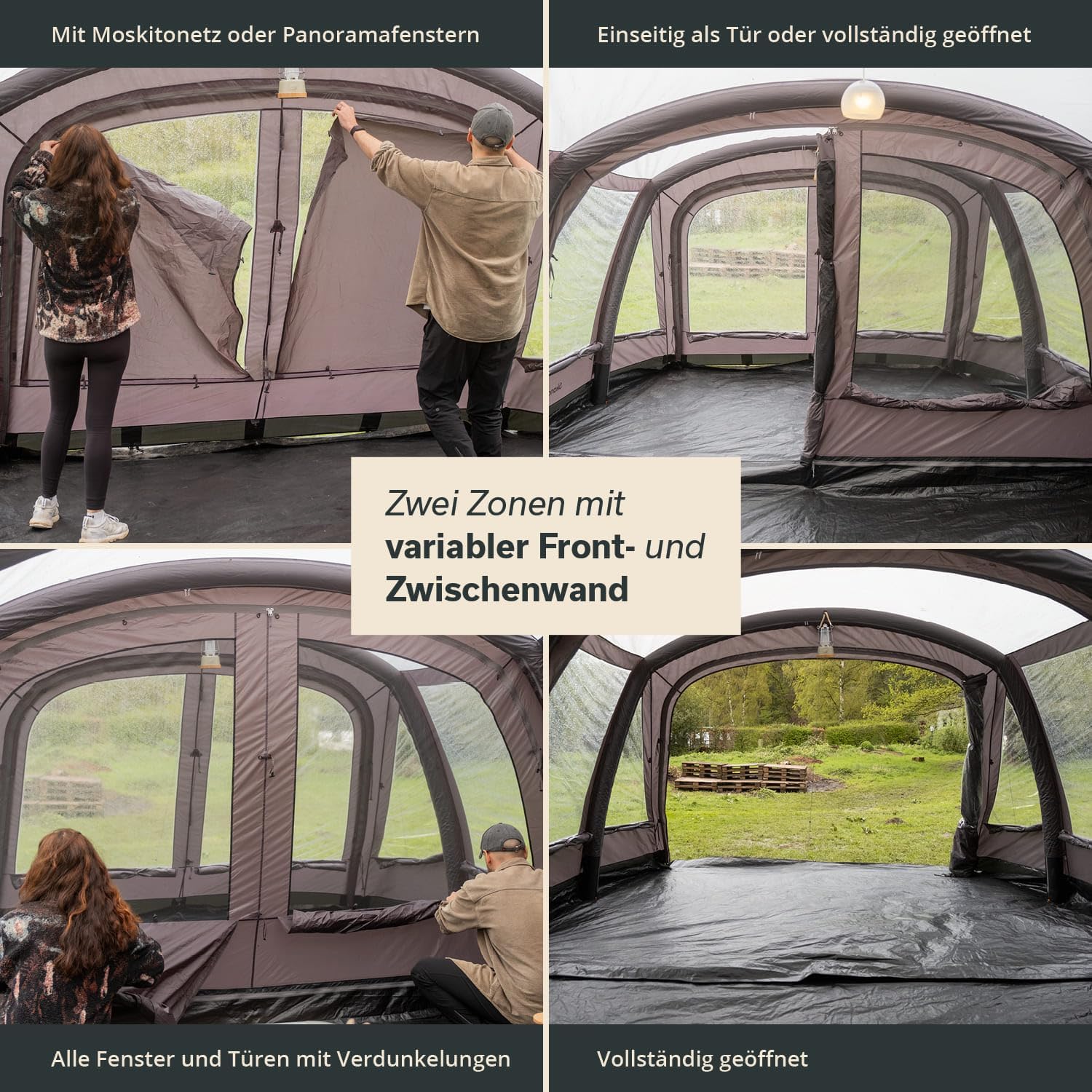 Aufblasbares Zelt Luftzelt Aufblaszelt Familienzelt für 6 Personen mit/ohne Sleeper-Technologie 4000 – Thumbnail 7