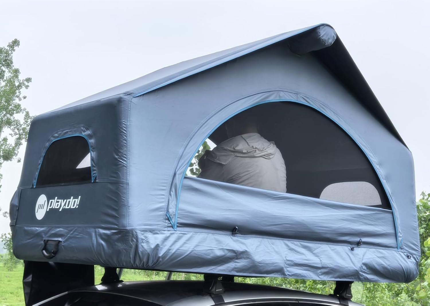 Dachzelt aufblasbar Auto 2 Personen Autodachzelt Campingzelt einfacher Aufbau Outdoor Glamping – Thumbnail 7
