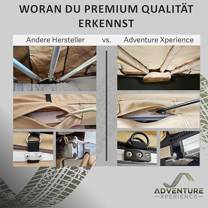 Autodachzelt mit Matratze 60 mm 10 mm 3D Mesh Teleskopleiter für Autos mit Markise – Thumbnail 7
