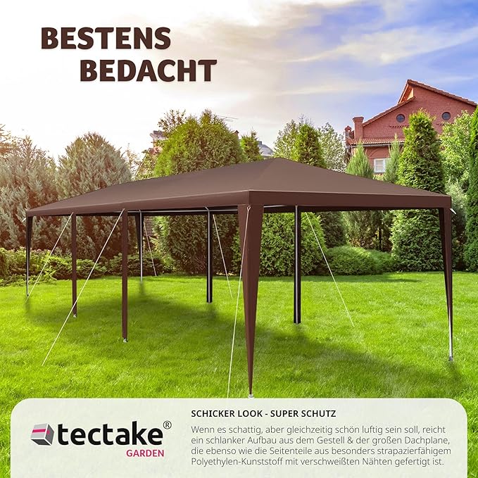 Festivalpavillon Zelt Almhütte Verkaufsstand Partyzelt 3D-Design mit 6 Seitenteilen Terrasse Event-U – 4
